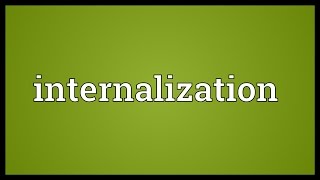 Internalization Meaning [upl. by Ronile]