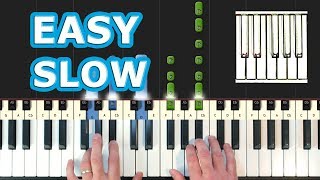 Amélie  piano tutorial easy  Comptine dun Autre Été  SLOW  Yann Tiersen [upl. by Ahkos]