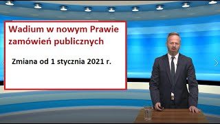 Wadium w nowym Prawie zamówień publicznych po 1 stycznia 2021 r [upl. by Aidam]