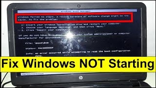 How to Fix Windows failed to start A recent hardware or software change might be the cause [upl. by Ellenij]