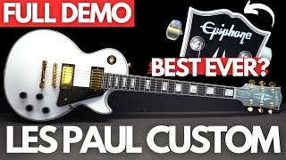 NEW Epiphone LES PAUL CUSTOM FULL DEMO [upl. by Sibby]