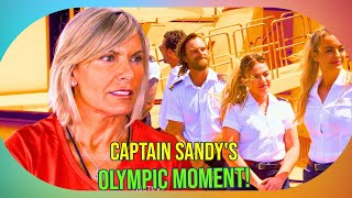 Captain Sandys Glamorous Olympic Debut Amid Below Deck Mediterranean Drama [upl. by Enorahs]