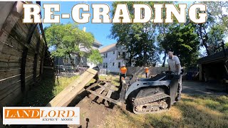 Regrading backyard with Bobcat MT55 [upl. by Dosh]