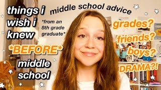 things i wish i knew before going into middle school  as an 8th grade graduate [upl. by Ahsemrac]