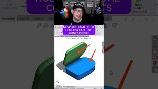 Hollow Box in SolidWorks shell incontext assembly parts hinge design [upl. by Cannell]