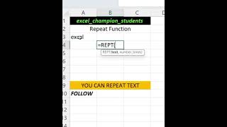 Repeat formula का use कैसे करते है excelshortcuts excelfunctions exceltips repeat ytshorts [upl. by Margaret902]