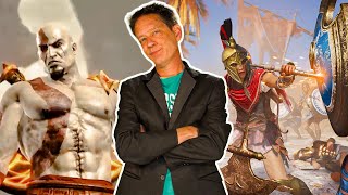 Historians REACT to Assassins Creed Odyssey amp God of War III [upl. by Orlanta]