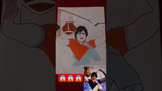 mach gaya shor sari nagri re viral song amitabh bachchan drawing easy drawing art [upl. by Nnov939]