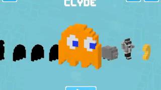 Crossy road gameplay as PACMAN 256 Getting Clyde the Orange Ghost Time For Tech And Games [upl. by Latrell820]