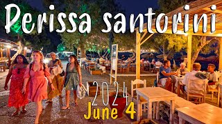 Perissa Santorini walking tour in 4k Greece 2024 [upl. by Mohkos]