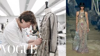 How a Dior Dress Is Made From Sketches to the Runway  Sketch to Dress  Vogue [upl. by Nujra]