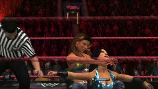 WWE Smackdown vs Raw 2011  PS3 Gameplay  Melina vs Mickie James [upl. by Attevaj]