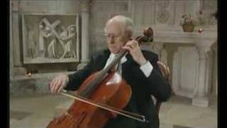 Rostropovich plays the Prelude from Bachs Cello Suite No 5 [upl. by Ahsoek929]