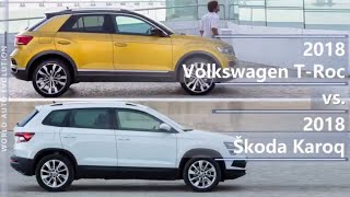 2018 Volkswagen TRoc vs 2018 Skoda Karoq technical comparison [upl. by Wernsman]