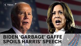 US Election Biden garbage gaffe threatens to derail Harris campaign [upl. by Joete]