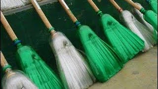 How to make a broom from plastic bottles [upl. by Haidedej]