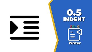 How to indent 0 5 on the first line in Zoho Writer [upl. by Kienan]