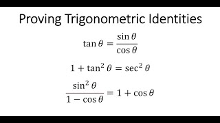 Proving Trig Identities Part 1 of 2 55 [upl. by Llemart]