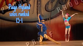 Paige Hyland solos ranked 151 UPDATED [upl. by Aneek]