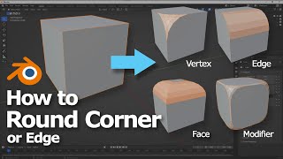 How to round the edges of a cube in Blender  Bevel Tool and Bevel Modifier [upl. by Ponton534]