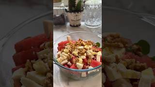 KARPUZLU YAZ SALATASI🍉🥗 shorts salad recipe viral food pratiktarifler buğçekondakçı [upl. by Adieno]