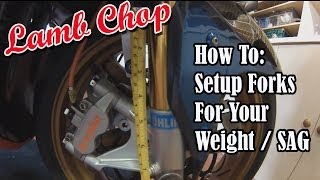 How To  Setup Motorcycle Suspension Fork Preload Adjustment  Sag [upl. by Llekim]