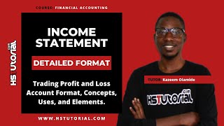 Trading Profit and Loss Account Format  Income Statement [upl. by Anomis427]