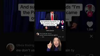 Olivia Rodrigo Stands Up Against Trump trump oliviarodrigo tiktok by michelletok [upl. by Katrine]