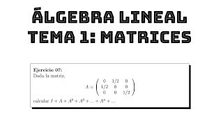 ejercicio 07 potencia enésima  álgebra lineal tema 1 matrices [upl. by Orpah385]