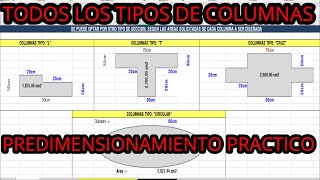 PREDIMENSIONAMIENTO DE COLUMNAS ESQUINA CENTRAL Y LATERAL [upl. by Auqinet]