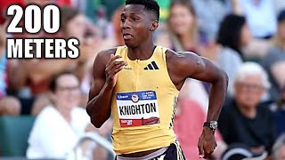 Erriyon Knighton Takes DOMINANT Win In 200 Meter Dash  2024 Holloway Pro Classic [upl. by Miner727]