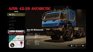 AZOV 4220 Antarctic SNOWRUNNER ALL Upgrade Locations [upl. by Sharos]