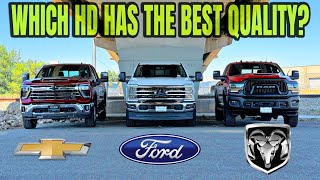 Chevy HD V Ford SD V RAM HD Which HD Truck Has The Top Quality For 2024 [upl. by Cornall]