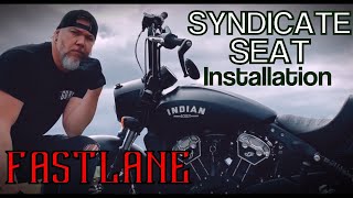 Indian Scout Bobber Syndicate 2 up seat installation [upl. by Yliah437]