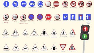 Road Signs Traffic Signs Street Signs with Useful Pictures [upl. by Enait28]