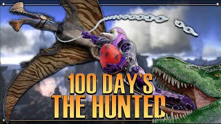 I have 100 Days in Ark The Hunted the HARDEST MOD [upl. by Hooge18]