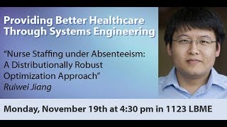 Fall 2018 Seminar Series Ruiwei Jiang [upl. by Siraval]