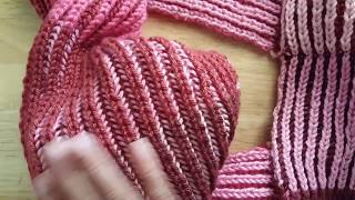 How to knit 2color brioche stitch a Knittycats Knits tutorial [upl. by Kafka941]