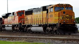 BNSF Coal Train With SD70MAC Northbound in Saginaw [upl. by Jamil274]