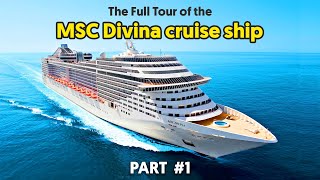 The full tour of the MSC Divina cruise ship  5k Ultra HD1 msc cruiseship [upl. by Eirlav]