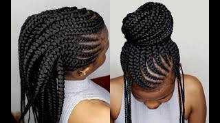 CROCHET BRAIDS METHOD ON CORNROWS TUTORIAL FOR BEGINNERS [upl. by Anitnauq92]