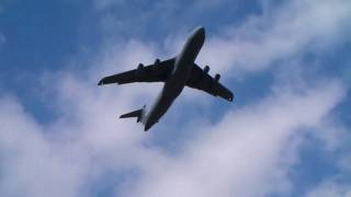 Lockheed C5 Galaxy low takeoff amp fly by [upl. by Cordova709]