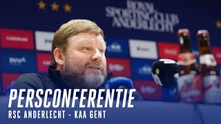 🎙 Persconferentie na RSC Anderlecht  KAA Gent [upl. by Reba40]