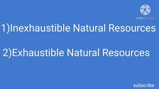 Exhaustible and Inexhaustible Natural Resources [upl. by Eves202]