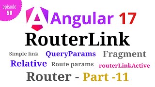 Angular 17  Episode  50  RouterLink  Page Navigation  Angular Router  Part11  Hindi [upl. by Airdnahs]