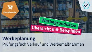 Werbeplanung  Verkauf und Werbemaßnahmen Abschlussprüfung Verkäufer [upl. by Eilyab187]