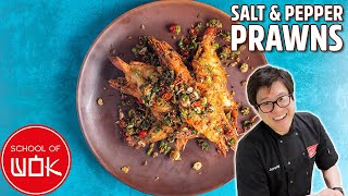 Simple Salt amp Sichuan Pepper Prawns Recipe [upl. by Iretak]