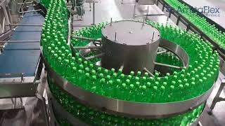 AmbaFlex Spiral Conveyor  Transporting PET bottles [upl. by Torey]