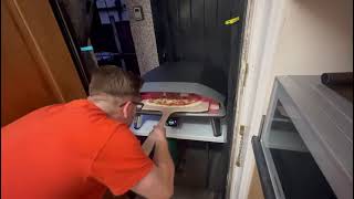 ooni koda 2 max 20 inch new York pizza baked at home [upl. by Godred]