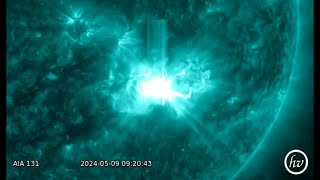 Sunspot erupts again with X22 solar flare Spacecraft views [upl. by Ekaterina988]